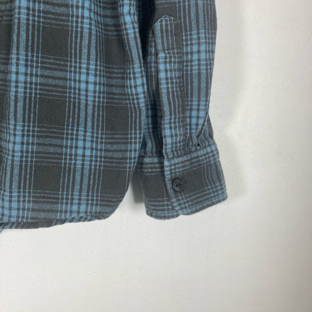 Vissla Button Up shirt  Men’s XL Blue Green Very Nice  Organic Cotton Plaid - Picture 14 of 16